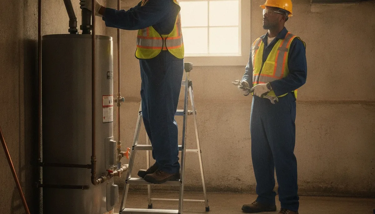 Beverly, MA plumber repairing a residential pipe for a local plumbing service call