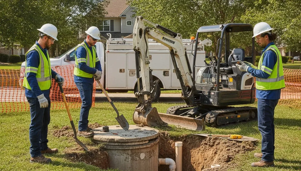 Septic repair technician servicing Beverly, MA home system for fast diagnostics and lasting fixes