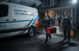 Urgent plumbing response widget for Beverly, MA plumbing repair services